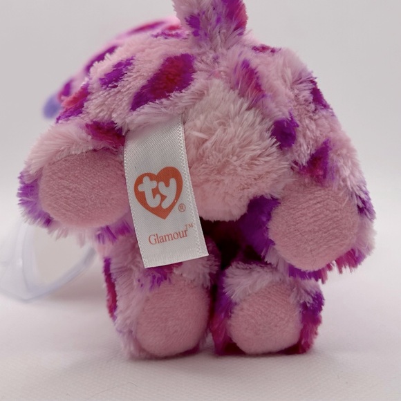 Ty Beanie Boos Collection HTF Glamour the Pink Spotted Leopard Cat Plush - Picture 7 of 7